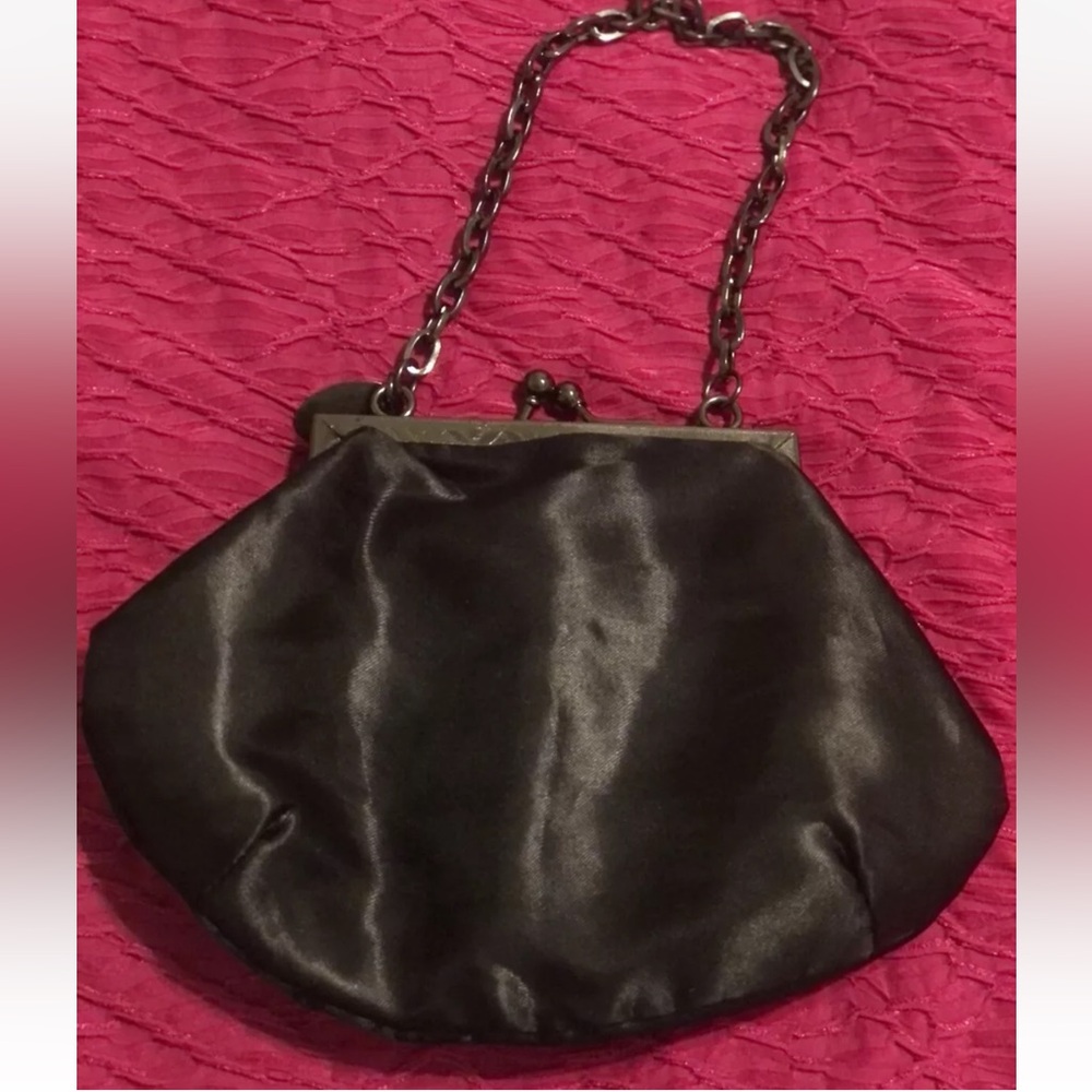 Lanvin Parfums Women's Clutch Bag, Small Sized, Black Satin-type Material